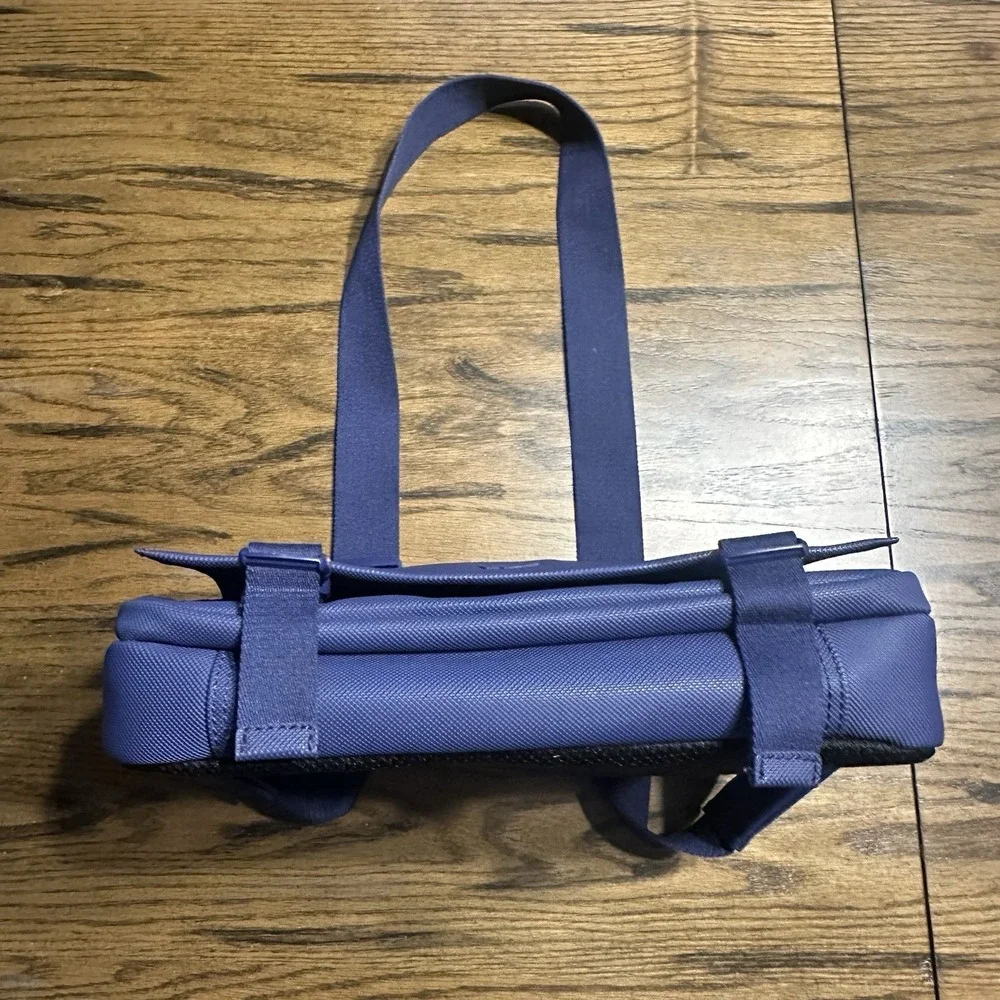 Lacoste Navy Blu Pique Spell Out Logo Cross Body Messenger Bag Unisex Laptop Bag